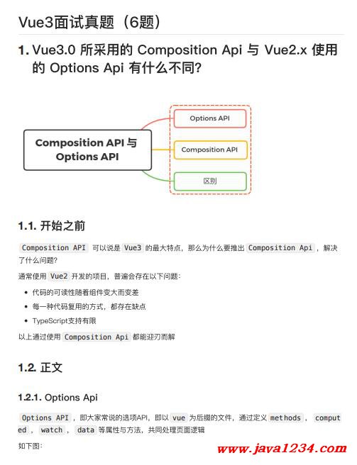 Vue3面试真题(6题)PDF 下载 图1