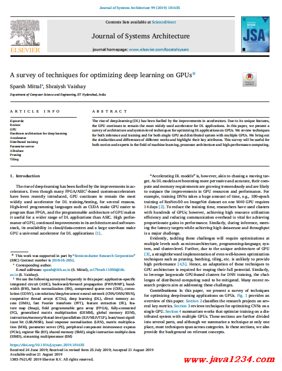 深度学习面向GPU架构的深度神经网络训练与推理优化技术综述:单机与分布式系统下的性能加速方法研究 PDF 下载 图1
